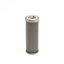 Load image into Gallery viewer, DeatschWerks Stainless Steel 100 Micron Universal Filter Element (fits 160mm Housing) - Installation View