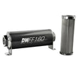 Load image into Gallery viewer, DeatschWerks Stainless Steel 10AN 10 Micron Universal Inline Fuel Filter Housing Kit (160mm) - Side View