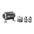 Load image into Gallery viewer, DeatschWerks Stainless Steel 10AN 10 Micron Universal Inline Fuel Filter Housing Kit (70mm) - Side View