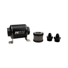 Load image into Gallery viewer, DeatschWerks Stainless Steel 6AN 10 Micron Universal Inline Fuel Filter Housing Kit (70mm) - Main Product View