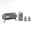 Load image into Gallery viewer, DeatschWerks Stainless Steel 8AN 10 Micron Universal Inline Fuel Filter Housing Kit (110mm)