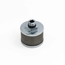 Load image into Gallery viewer, DeatschWerks Stainless Steel 8AN 100 Micron Universal Fuel Pump Pre-Filter - Side View