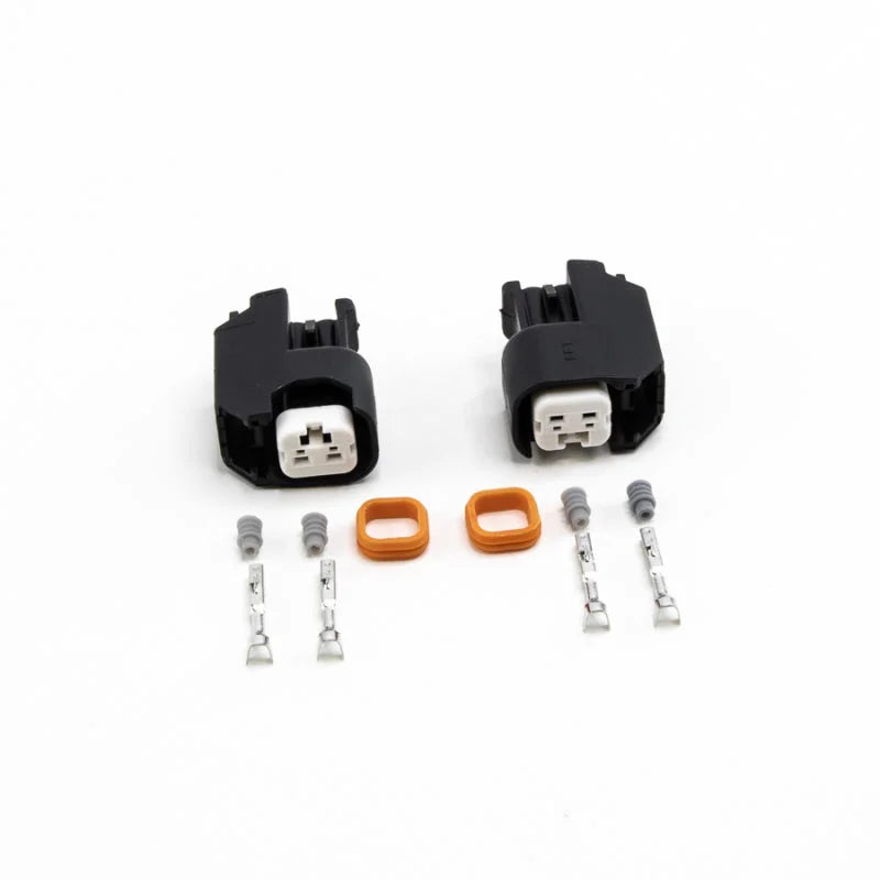 DeatschWerks USCAR Electrical Connector Housing & Pins for Re-Pining - Case of 50 - Side View