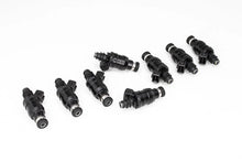 Load image into Gallery viewer, DeatschWerks Universal 1000cc Low Impedance 11mm Upper Injector - Set of 8 - Side View