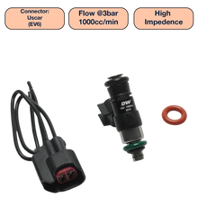 Load image into Gallery viewer, DeatschWerks Universal 1000cc Single Fuel Injector / 34mm Length / 14mm O-Ring Seals