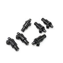 Load image into Gallery viewer, DeatschWerks Universal 1200cc Low Impedance 11mm Upper Injector - Set of 6 - Back View