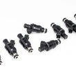 Load image into Gallery viewer, DeatschWerks Universal 1200cc Low Impedance 14mm Upper Injector - Set of 8 - Side View