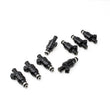 Load image into Gallery viewer, DeatschWerks Universal 1200cc Low Impedance 14mm Upper Injector - Set of 8 - Installation View