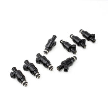 Load image into Gallery viewer, DeatschWerks Universal 1200cc Low Impedance 14mm Upper Injector - Set of 8 - Installation View