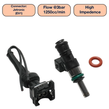 Load image into Gallery viewer, DeatschWerks Universal 1250cc Single Fuel Injector / 34mm Length / 14mm O-Ring Seals