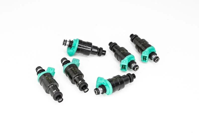 DeatschWerks Universal 1800cc Low Impedance 14mm Upper Injector - Set of 6 - Side View