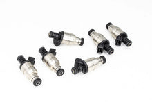 Load image into Gallery viewer, DeatschWerks Universal 1800cc Low Impedance 14mm Upper Injector - Set of 6 - Back View