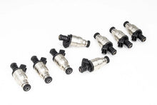 Load image into Gallery viewer, DeatschWerks Universal 1800cc Low Impedance 14mm Upper Injector - Set of 8 - Installation View