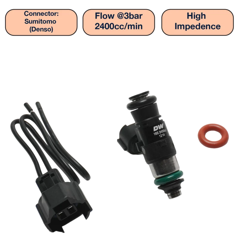 DeatschWerks Universal 2400cc Single Fuel Injector / 34mm Length ...
