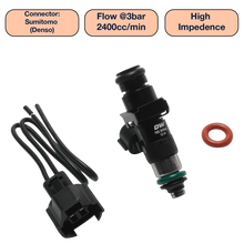 Load image into Gallery viewer, DeatschWerks Universal 2400cc Single Fuel Injector / 48mm Length / 14mm O-Ring Seals