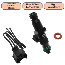 Load image into Gallery viewer, DeatschWerks Universal 2400cc Single Fuel Injector / 60mm Length / 14mm O-Ring Seals