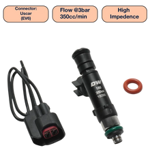 Load image into Gallery viewer, DeatschWerks Universal 350cc Single Fuel Injector / 60mm Length / 14mm O-Ring Seals