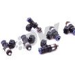 Load image into Gallery viewer, DeatschWerks Universal 40mm Long Bosch EV14 1500cc Injectors (Set of 8) - Back View