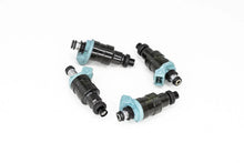 Load image into Gallery viewer, DeatschWerks Universal 450cc Low Impedance 11mm Upper Injector - Set of 4 - Side View