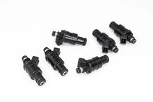 Load image into Gallery viewer, DeatschWerks Universal 550cc Low Impedance 11mm Upper Injector - Set of 6 - Installation View