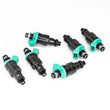 Load image into Gallery viewer, DeatschWerks Universal 550cc Low Impedance 11mm Upper Injector - Set of 8 - Back View