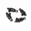 Load image into Gallery viewer, DeatschWerks Universal 800cc Low Impedance 11mm Upper Injector - Set of 4 - Installation View