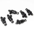 Load image into Gallery viewer, DeatschWerks Universal 800cc Low Impedance 11mm Upper Injector - Set of 6 - Side View