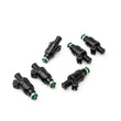 Load image into Gallery viewer, DeatschWerks Universal 800cc Low Impedance 11mm Upper Injector - Set of 6 - Side View