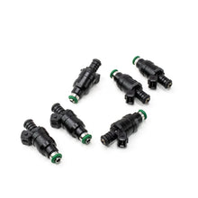 Load image into Gallery viewer, DeatschWerks Universal 800cc Low Impedance 11mm Upper Injector - Set of 6 - Side View