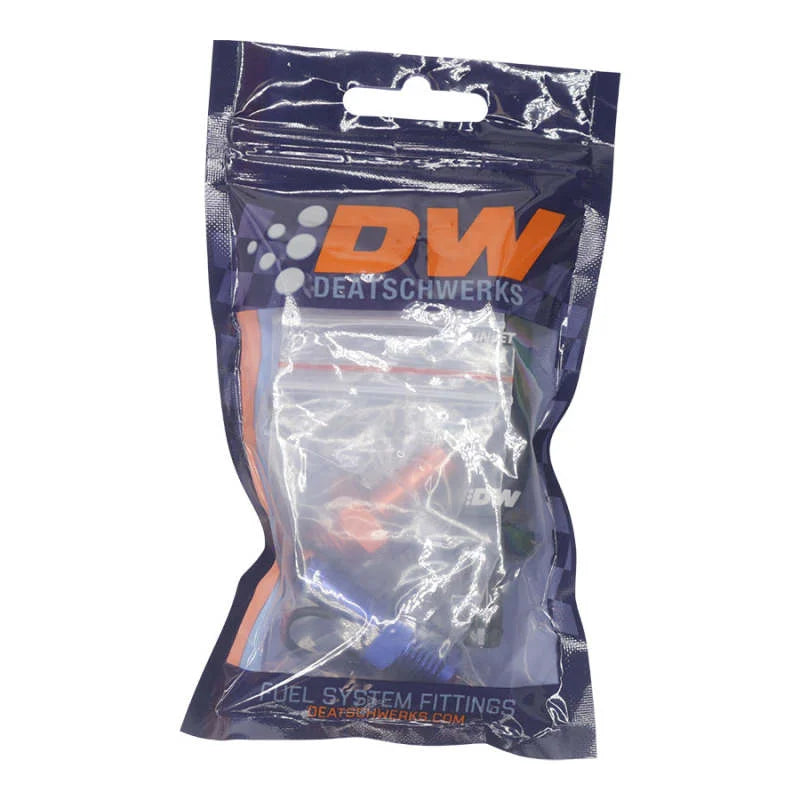 DeatschWerks Universal Venturi Siphon Jet 5/16in Hose Barb to 6AN ORB Female - Anodized Matte Black - Side View