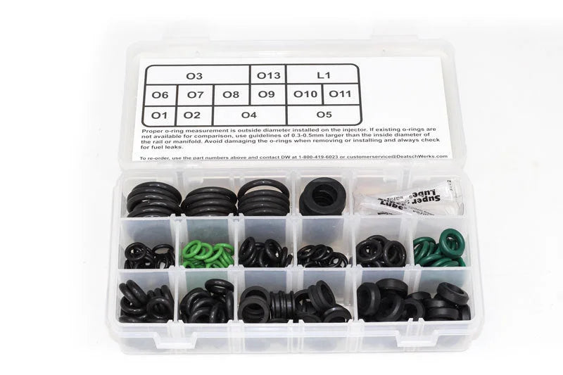 Deatschwerks Sport Compact / Euro Injector O-Ring Kit (230 Pieces) - Installation View