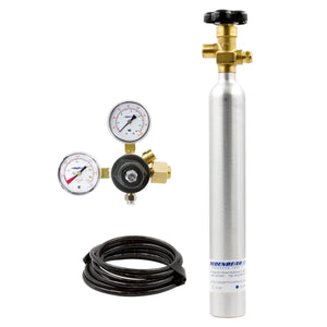 Dedenbear CO2 BOTTLE KIT, COMPLETE KIT INCLUDES 10 OZ BOTTLE, VALVE, REGULATOR & TUBING AB10K - Main Product View
