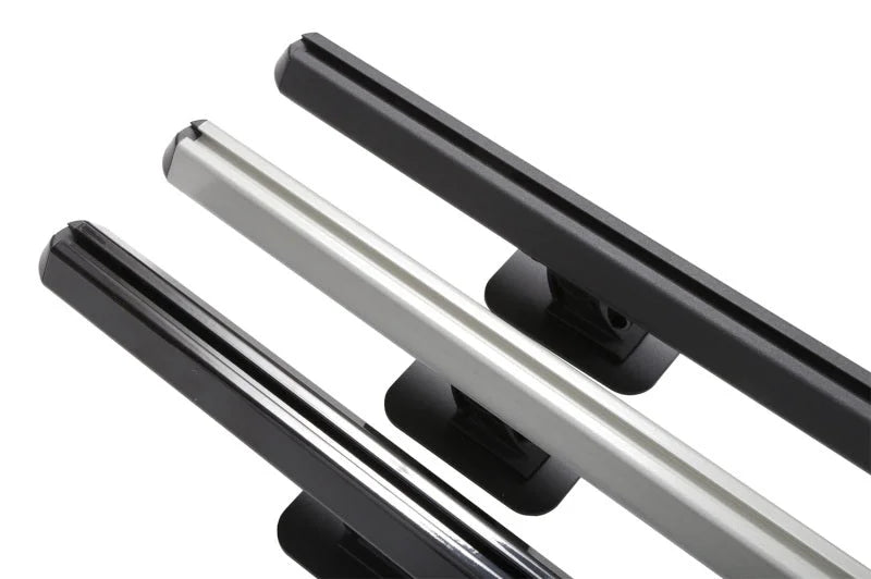 Deezee 04-23 Ford F-150/Super Duty Hex Series Side Rails - Gloss Black 8Ft Bed - Side View