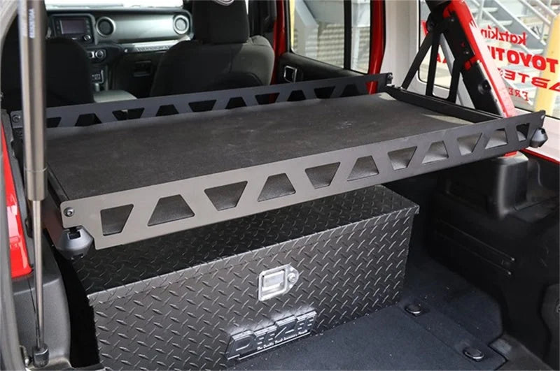 Deezee 07-23 Jeep JK/JL Jeep Interior Bolt Together Cargo Rack - Installation View