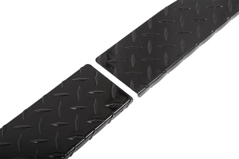 Deezee 08-16 Ford SuperDuty Tailgate Protector Cap Black-Tread (w/ Step) - Side View