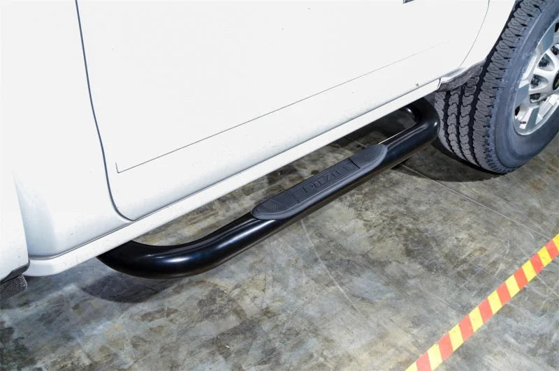 Deezee 09-2022 Dodge/Ram Ram Tubes - 3In Round Black Steel QuadCab - Back View