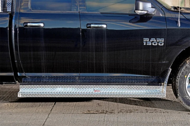 Deezee 13-23 Dodge Ram Running Board RegCab Section Brite-Tread Aluminum - Back View