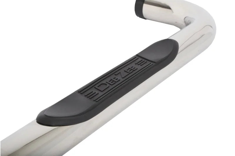 Deezee 14-18 Chevrolet Silverado Tubes - 3In Round Stainless Polished ExtCab - Back View