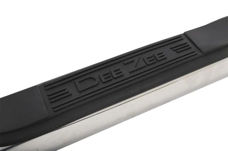 Deezee 14-18 Chevrolet Silverado Tubes - 3In Round Stainless Polished ExtCab - Installation View