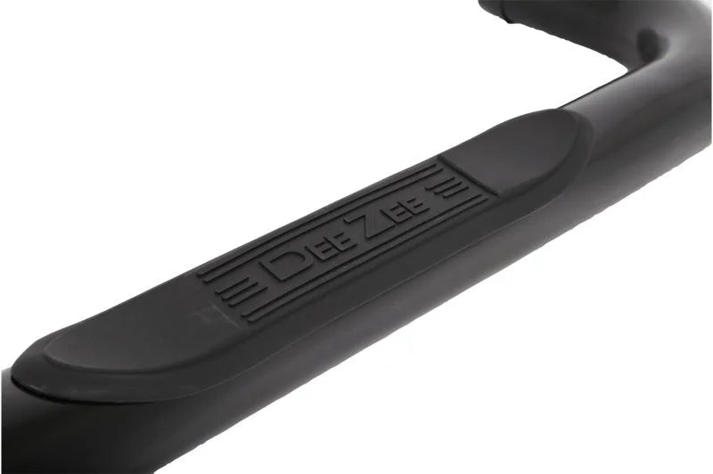 Deezee 14-19 Chevrolet Silverado Tubes - 3In Round Black Steel CrewCab - Side View