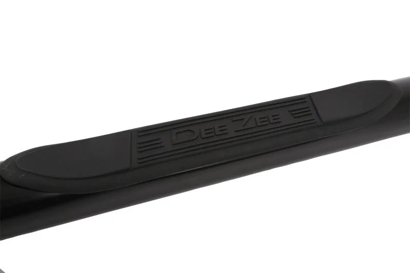 Deezee 14-19 Chevrolet Silverado Tubes - 3In Round Black Steel ExtCab - Back View