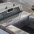 Load image into Gallery viewer, Deezee 15-23 Chevrolet Colorado Cargo Management Cab Rack - Silver Mesh - Back View