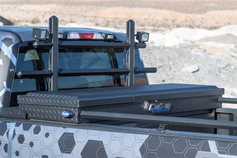 Deezee 15-23 Ford F-150 Cargo Management Cab Rack (Txt Blk) - Installation View