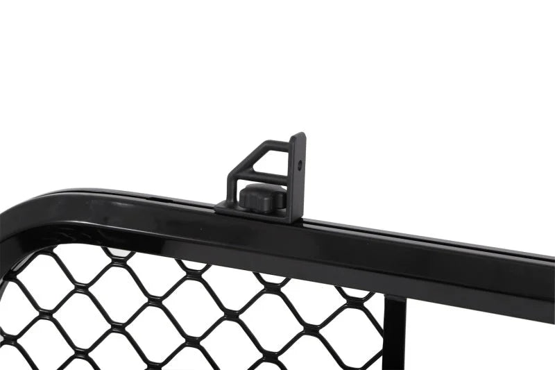 Deezee 17-23 Ford SuperDuty Cargo Management Cab Rack - Blk Mesh - Detail View