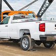 Load image into Gallery viewer, Deezee 17-23 Ford SuperDuty Cargo Management Cab Rack - Silver Mesh - Installation View