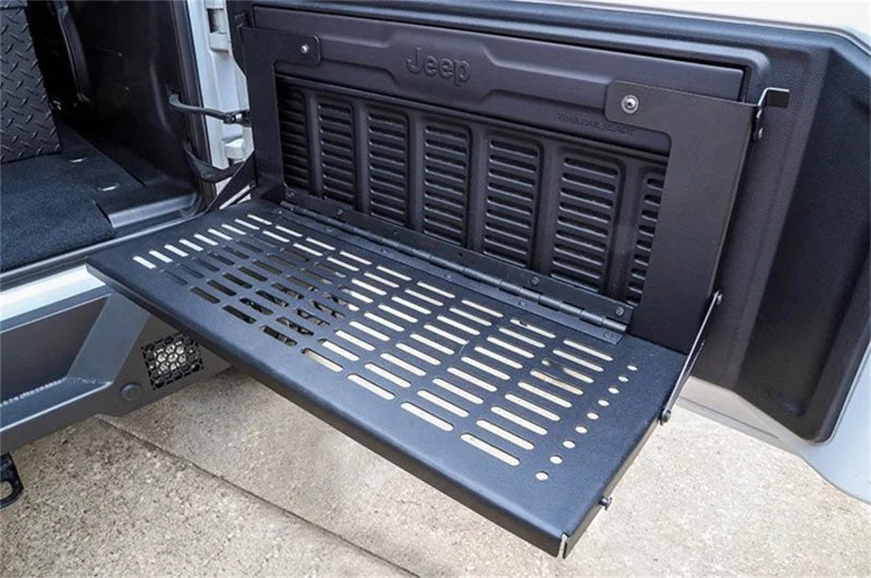 Deezee 18-23 Jeep JL Jeep - Rear Door Work Bench - Back View