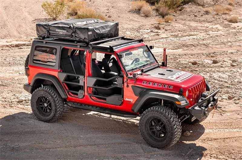 Deezee 19-23 Jeep JL/Gladiator Jeep Large Roof Rack - Installation View