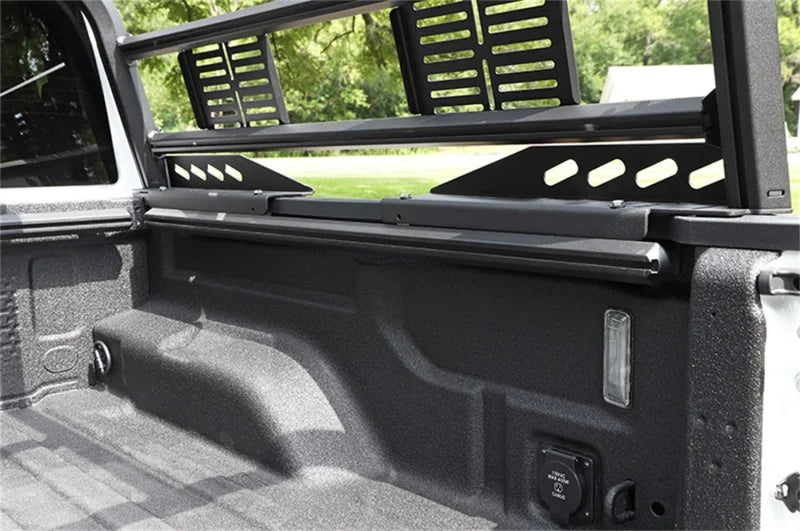 Deezee 20-23 Jeep Gladiator Cargo Management - Hex Bed Rails Txt Blk - Side View