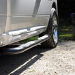 Load image into Gallery viewer, Deezee 80-97 Ford F-Series Tubes - 3In Round Black Steel RegCab - Side View