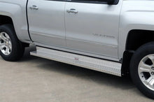 Load image into Gallery viewer, Deezee 99-2010 Ford SuperDuty Running Board Cab Section Brite-Tread Aluminum - Installation View